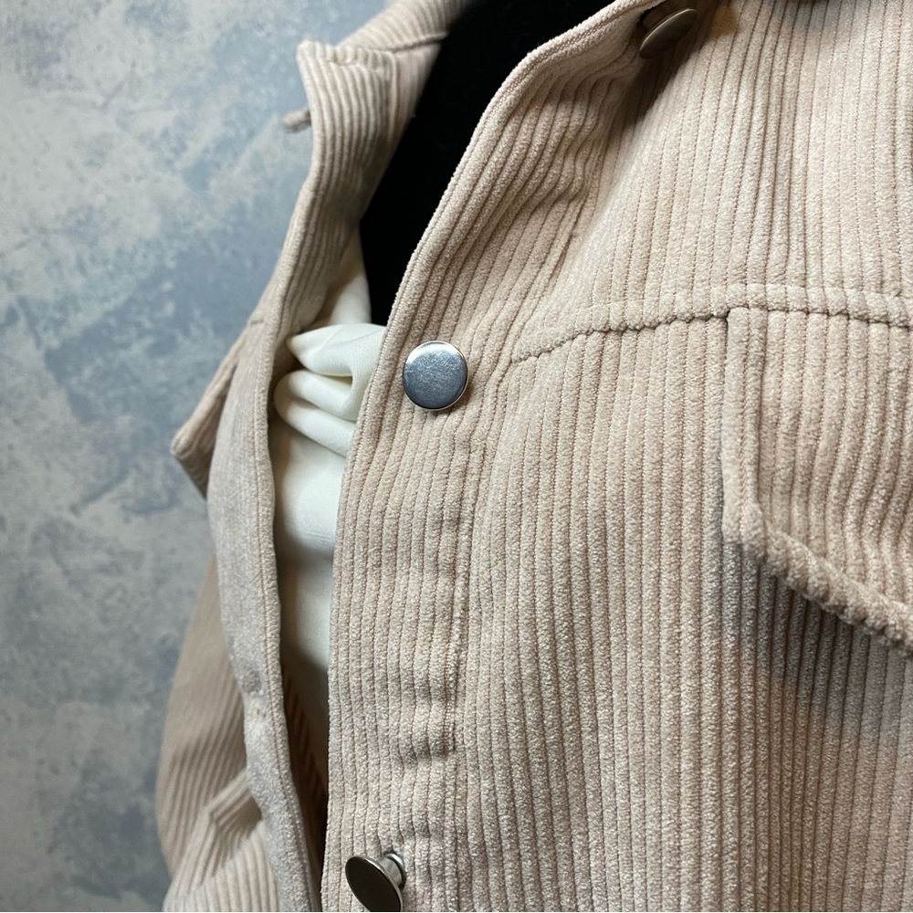 Shein Ivory Corduroy Jacket size L - Picture 3 of 10